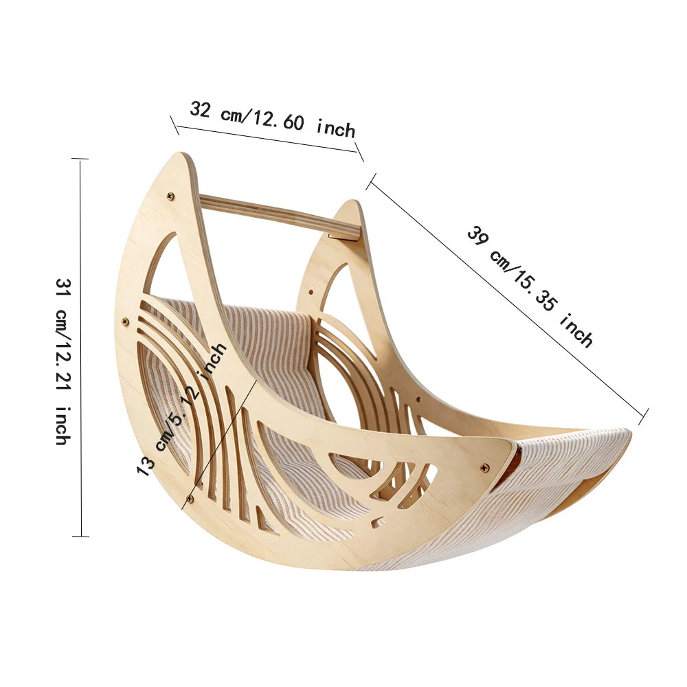 Solid Wood Cat Wall Steps