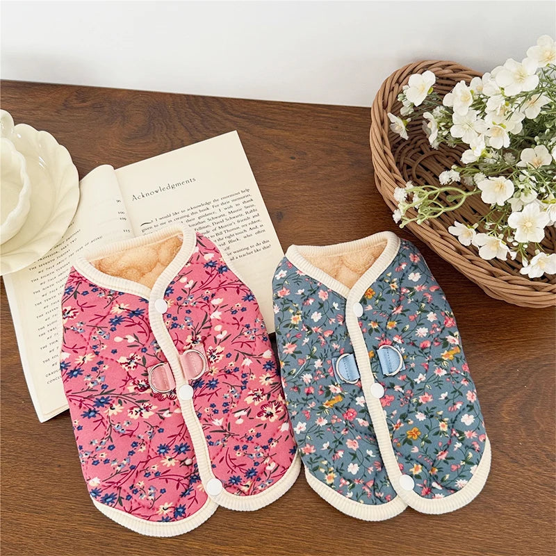 Floral Padded Winter Vest
