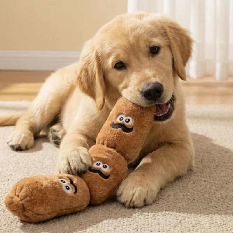 Squeaky Plush Sausage