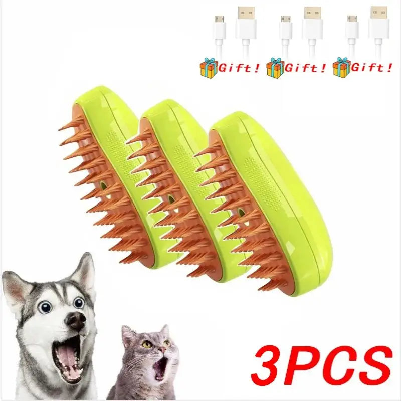 3-in-1 Steam Grooming Brush
