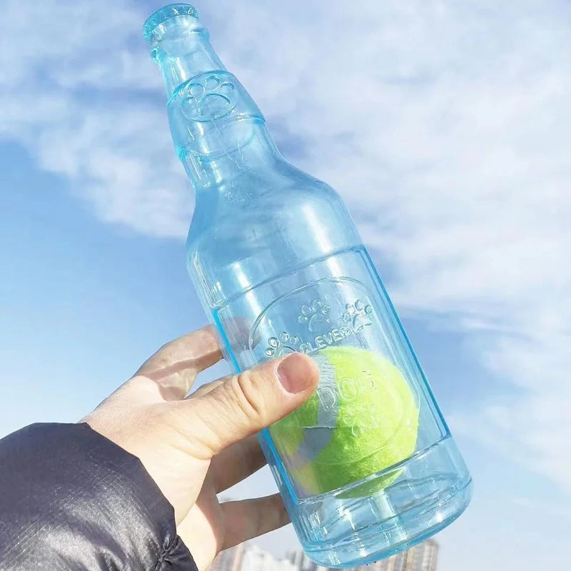 Rubber Bottle Chew Toy with Ball
