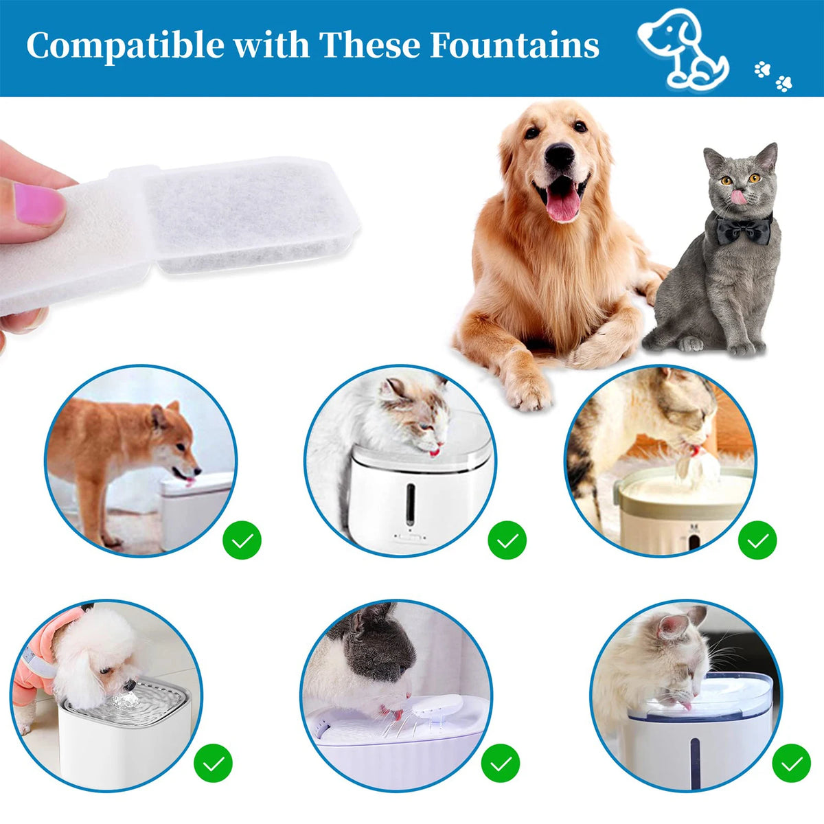 Replacement Fountain Filters (8 or 12)