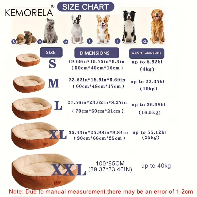 Plush Oval Cushion Bed