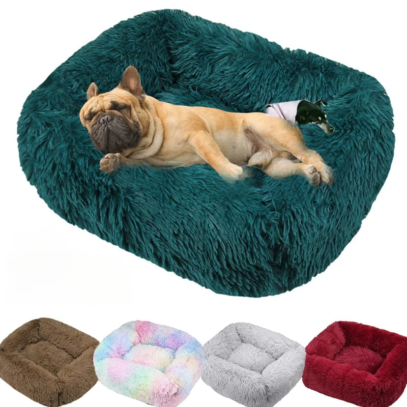 Square Long-Plush Dog Bed