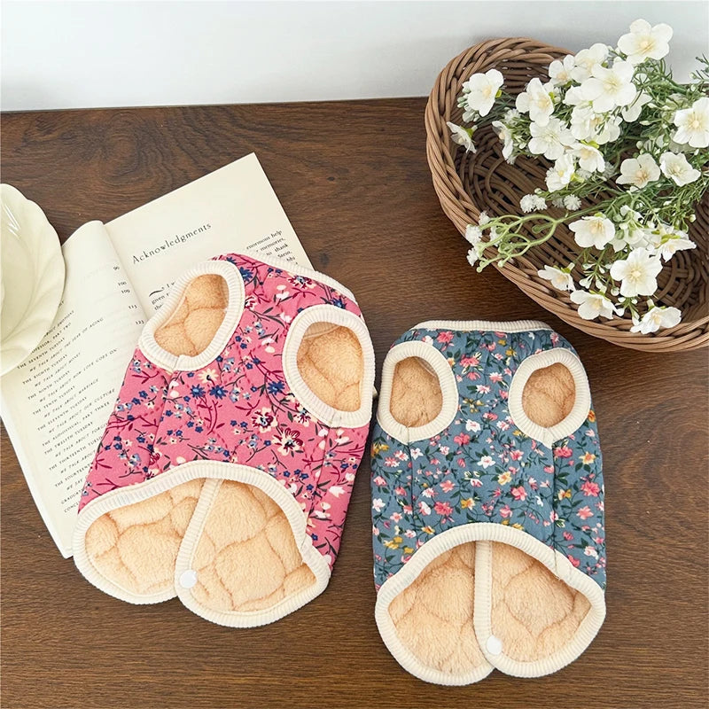 Floral Padded Winter Vest