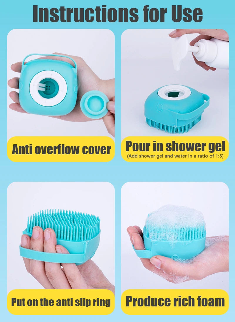 Shampoo-Dispensing Bath Brush