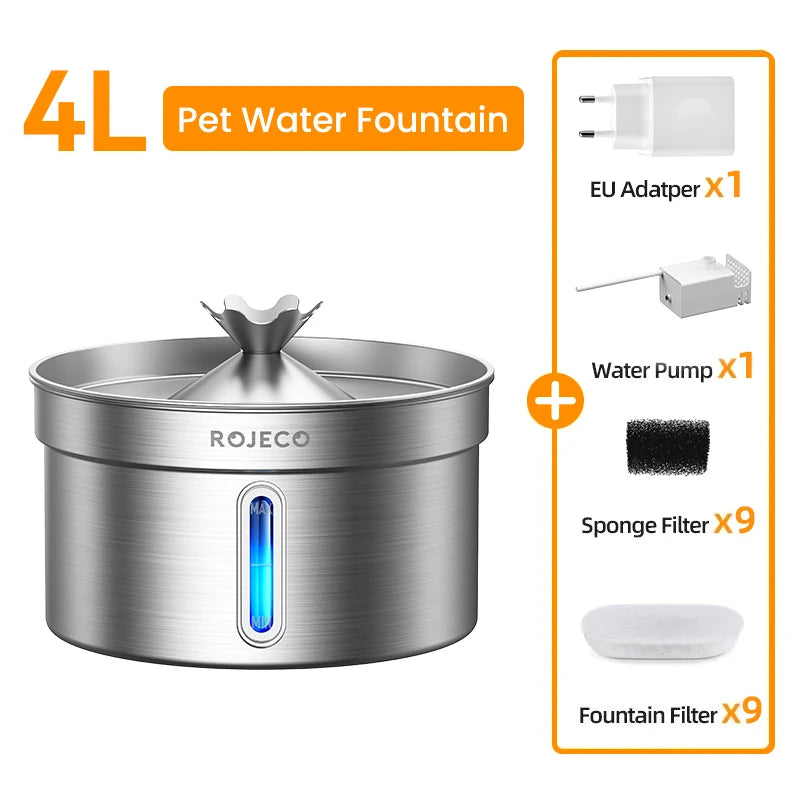 Smart Stainless Pet Drinking Fountain
