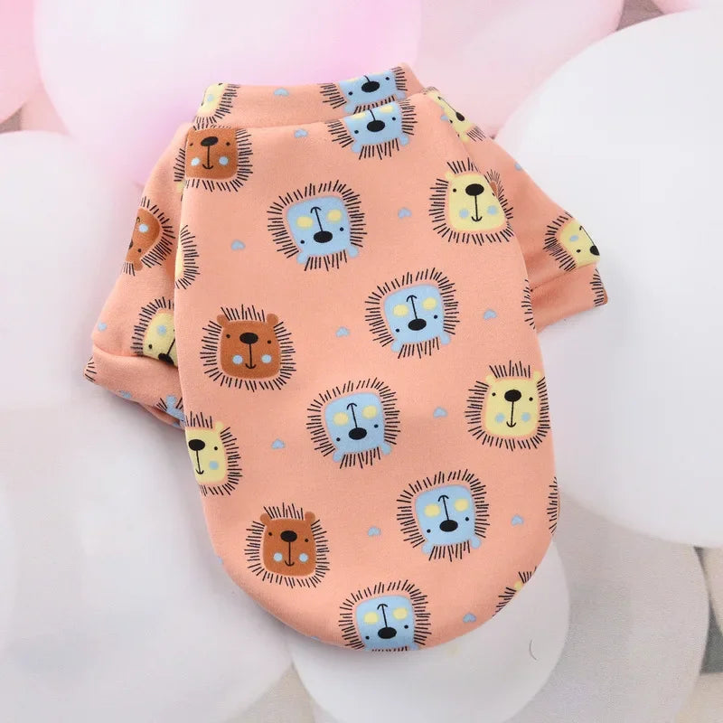 Printed Fleece Dog Sweatshirt
