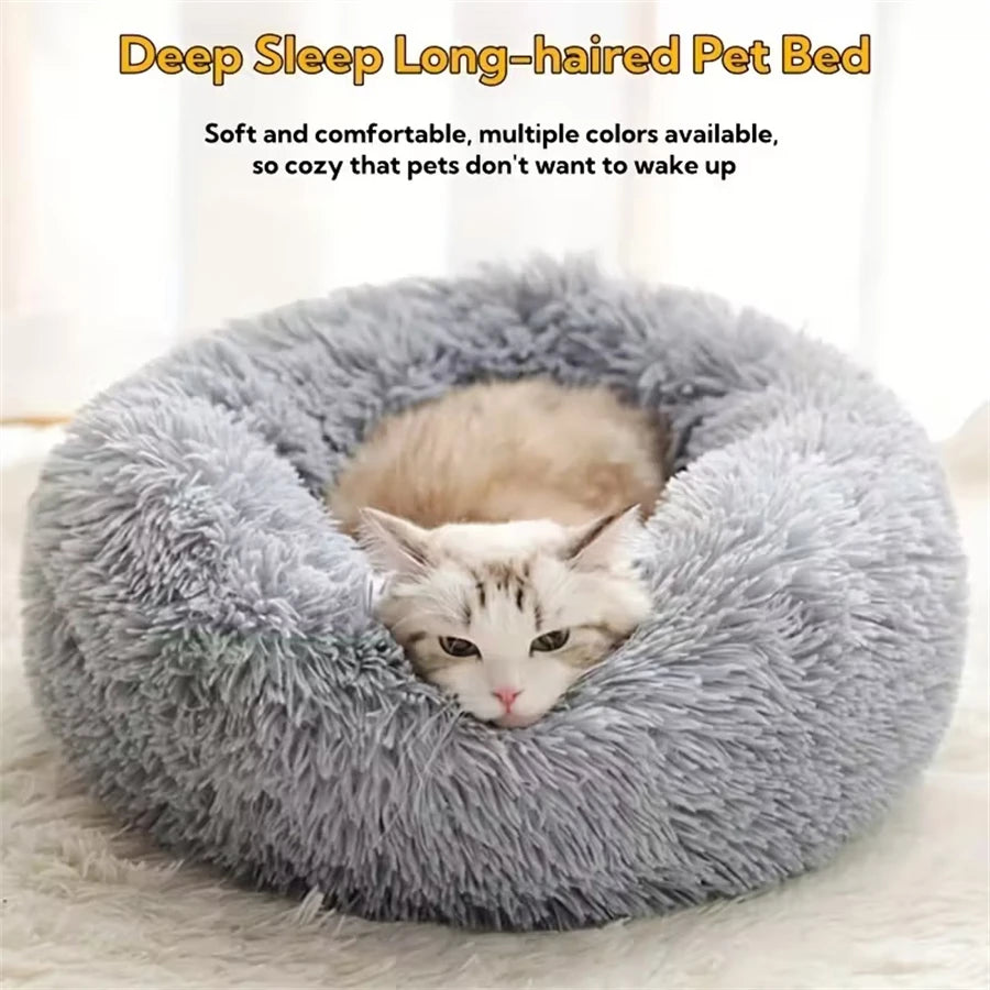 Faux Fur Calming Donut Bed