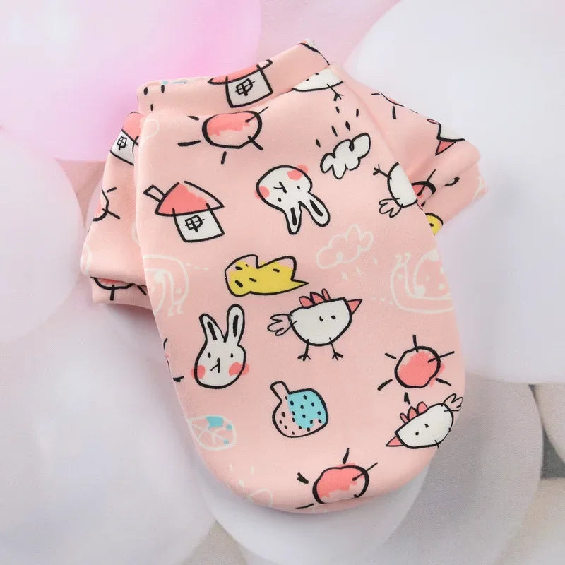 Printed Fleece Dog Sweatshirt