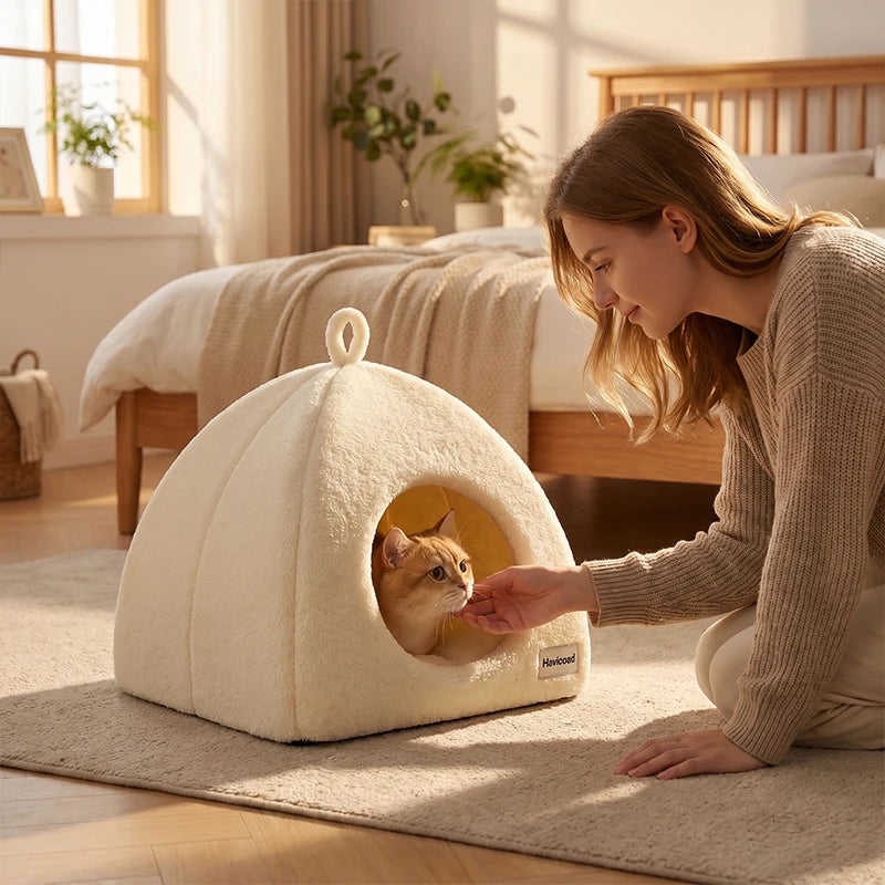 Triangle Cat Cave Bed