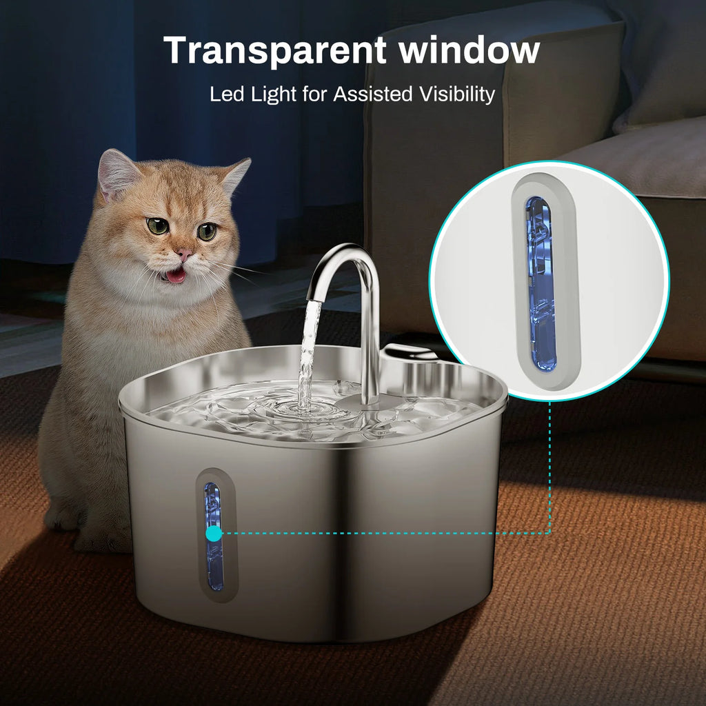 2.2L Stainless Steel Cat Fountain