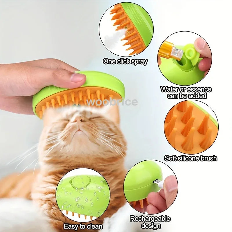 3-in-1 Steam Grooming Brush