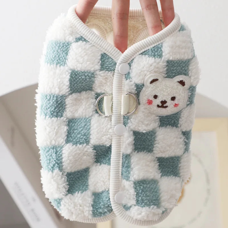 Plaid Plush-Lined Coat