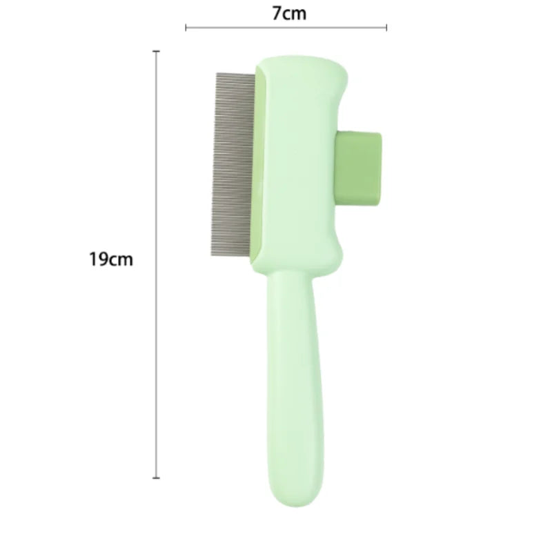 One-Button Self-Cleaning Comb