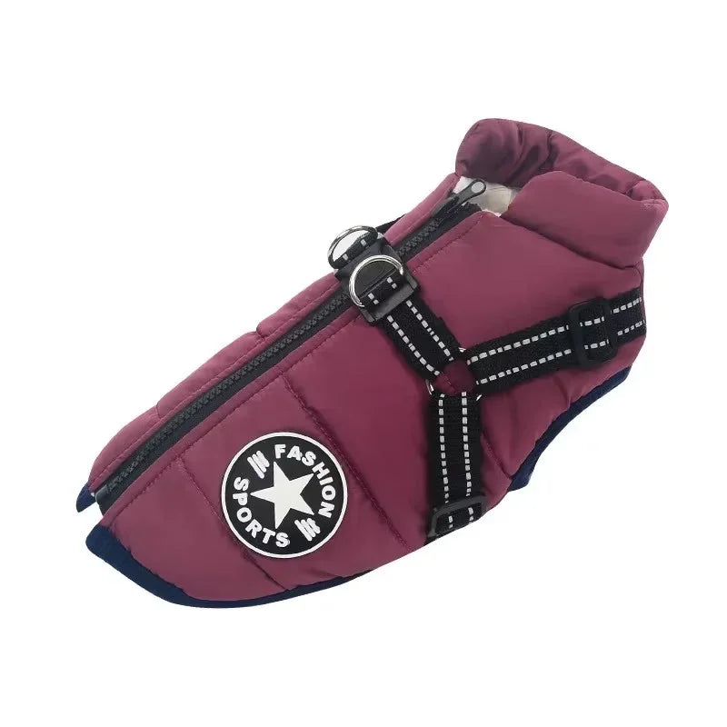 Large Dog Waterproof Harness Coat