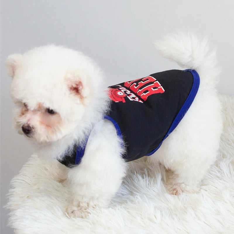 Cotton Slogan Dog Vest Tee