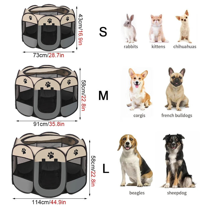 Octagonal Pop-Up Pet Tent