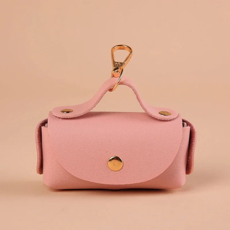 Faux Leather Poo Bag Holder
