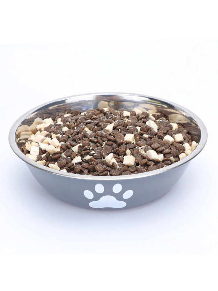 Non-Slip Stainless Paw Print Bowl