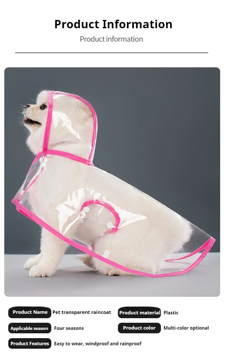 Clear Hooded Raincoat