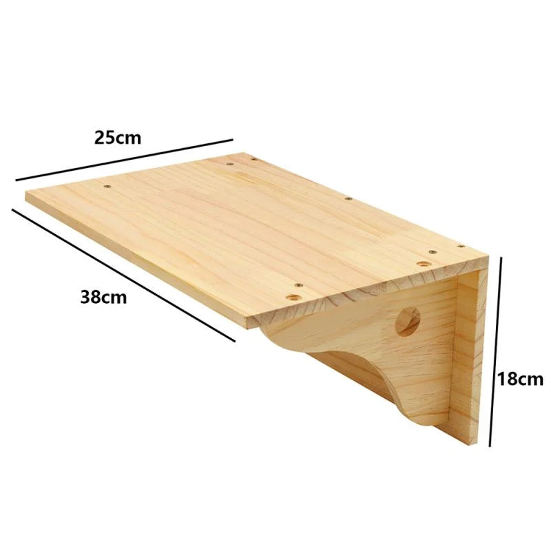 Wall-Mounted Wooden Cat Climbing Set