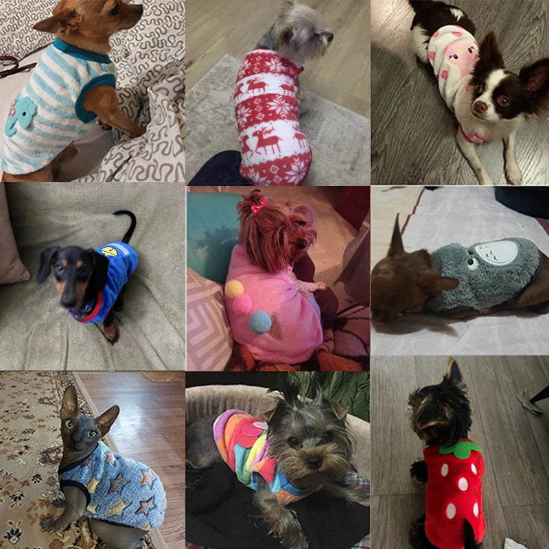 Flannel Puffer Vest for Tiny Pets