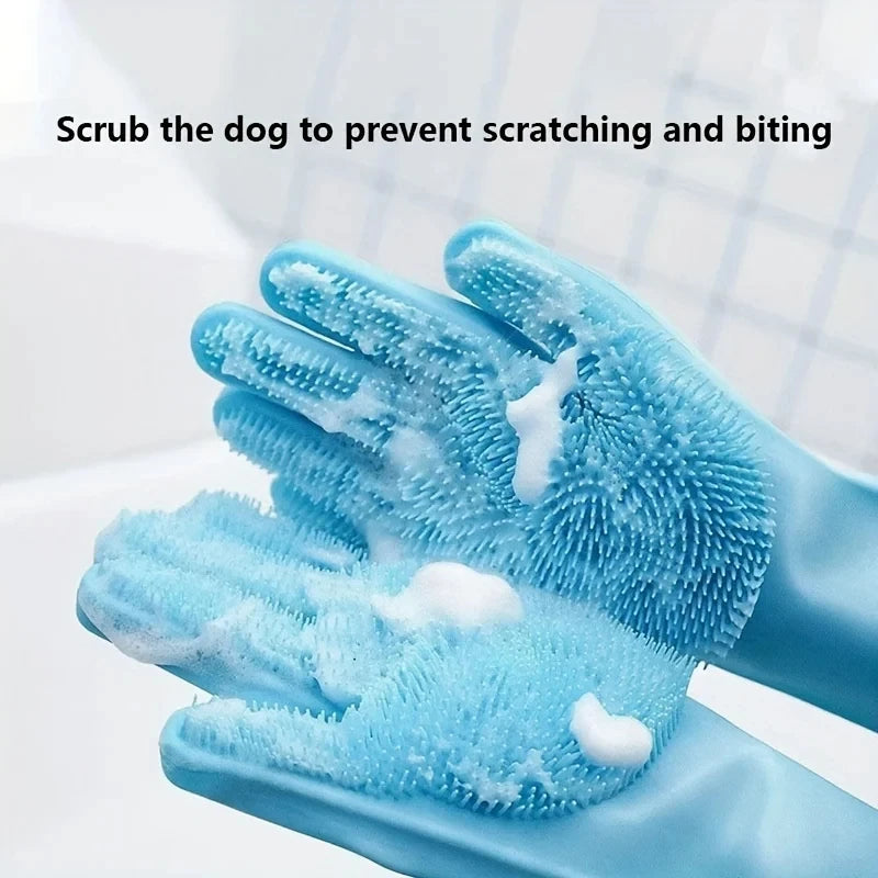 Silicone Bath Scrubber Gloves