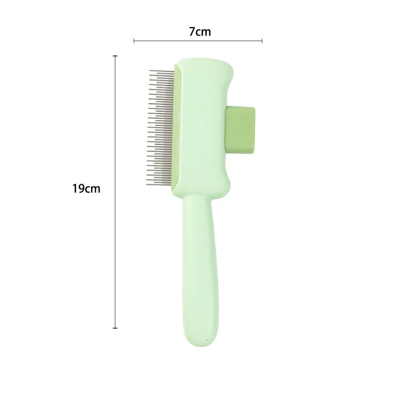 One-Button Self-Cleaning Comb