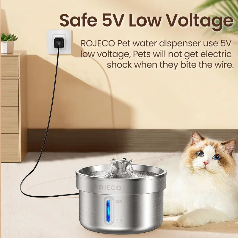 Smart Stainless Pet Drinking Fountain