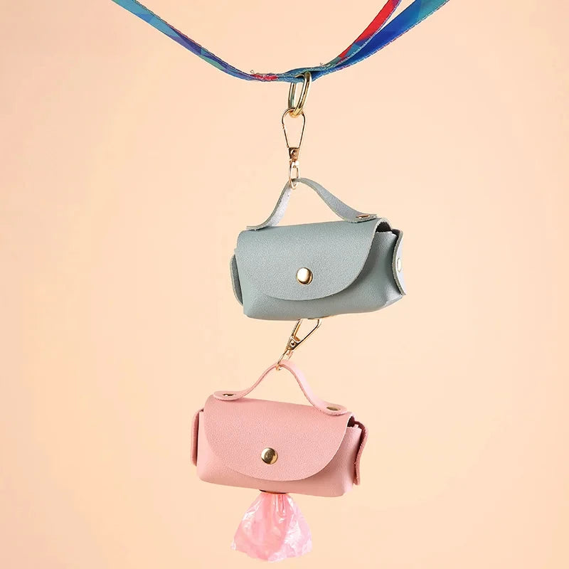 Faux Leather Poo Bag Holder