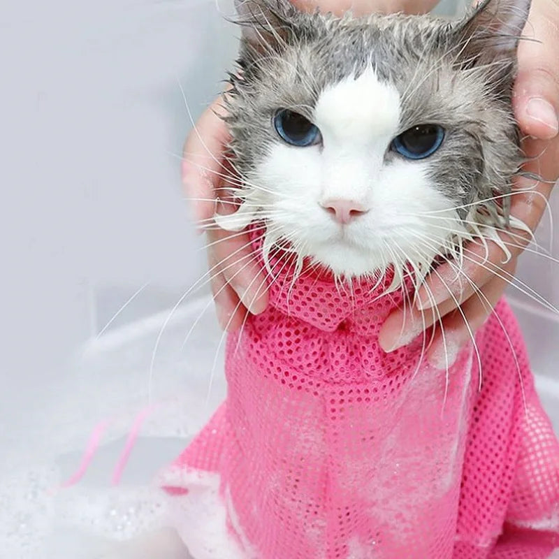 Mesh Cat Bath & Grooming Bag