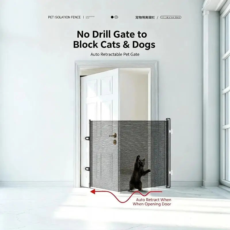 Retractable Mesh Pet Gate