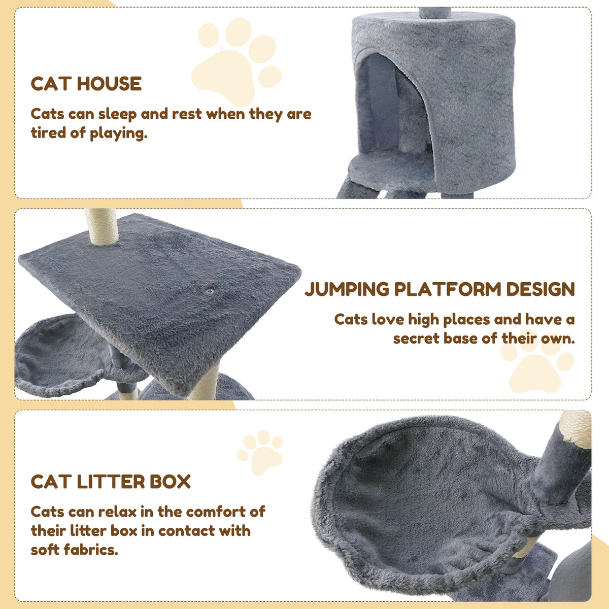 140cm Cat Tree with Condos