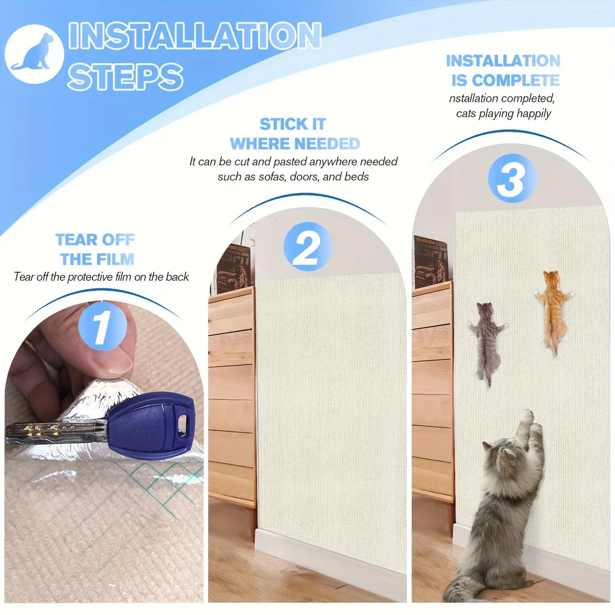 Trimmable Corner & Wall Scratch Mat