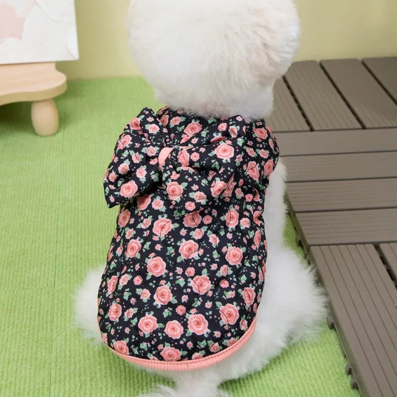 Floral Fleece Overalls
