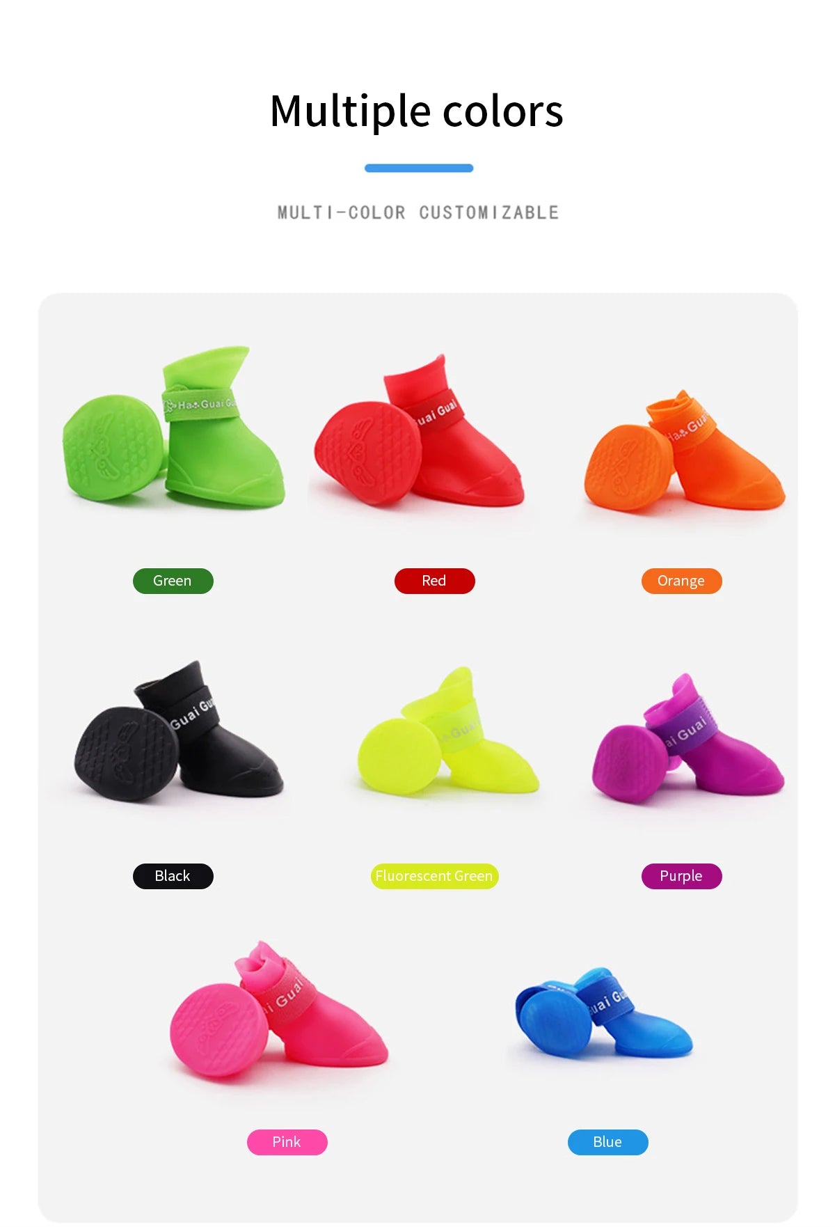 Rubber Rain Boots (Set of 4)
