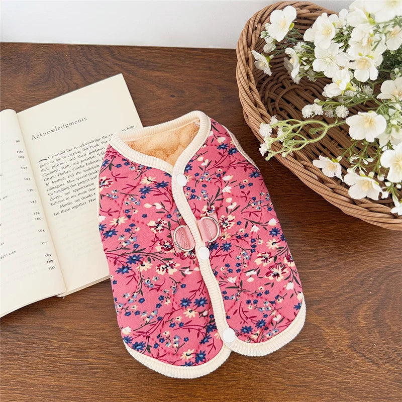 Floral Padded Winter Vest