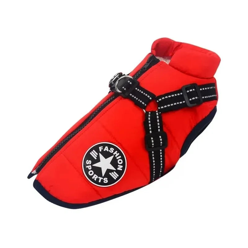 Large Dog Waterproof Harness Coat