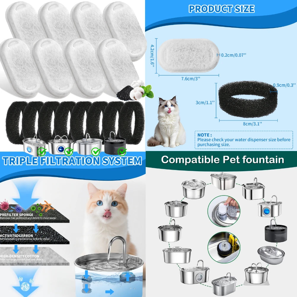 Replacement Fountain Filters (8 or 12)