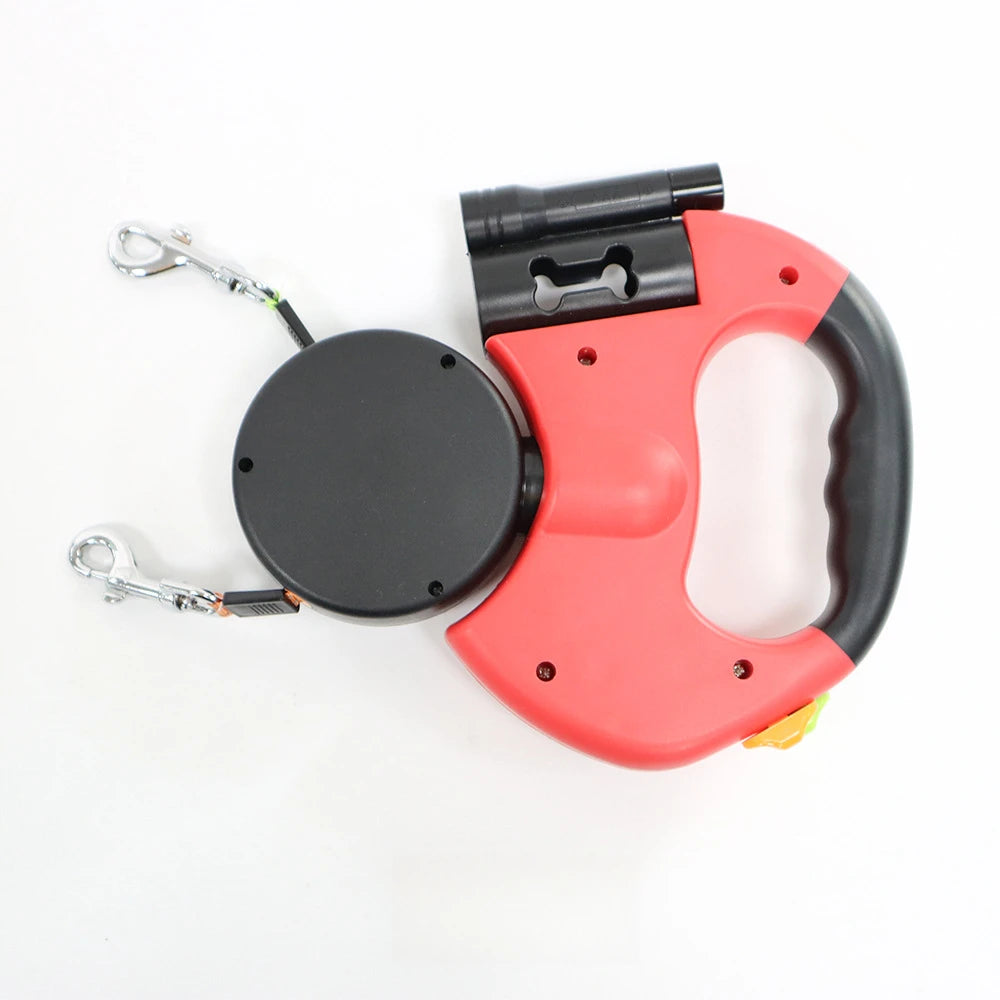 Dual Retractable Lead for Two Dogs
