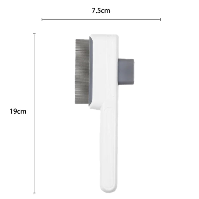 One-Button Self-Cleaning Comb