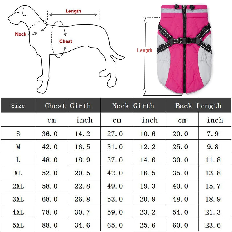 Winter Jacket with Built-In Harness