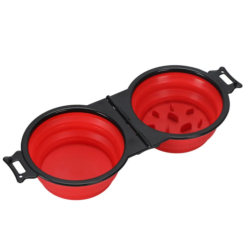 Foldable Double Travel Bowl