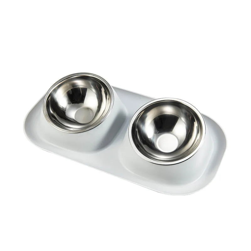 Stainless Double Bowl with Non-Slip Base