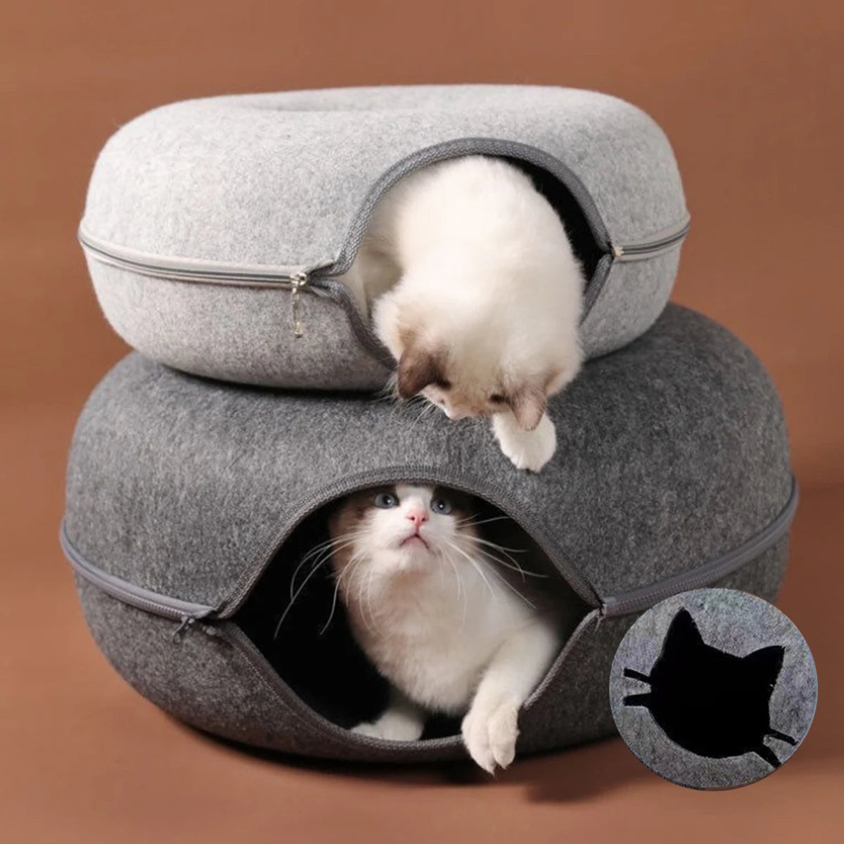 Felt Tunnel Donut Bed