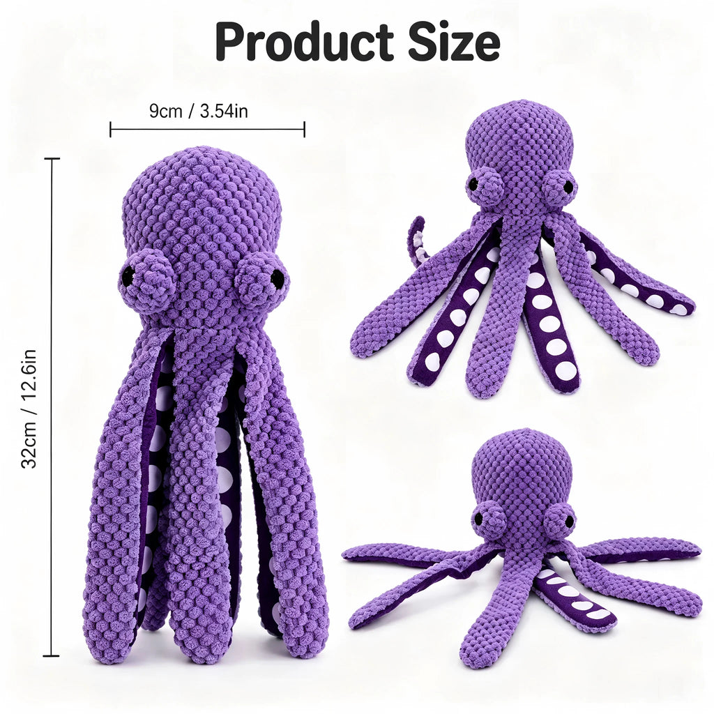 Soft Squeaky Octopus Plush