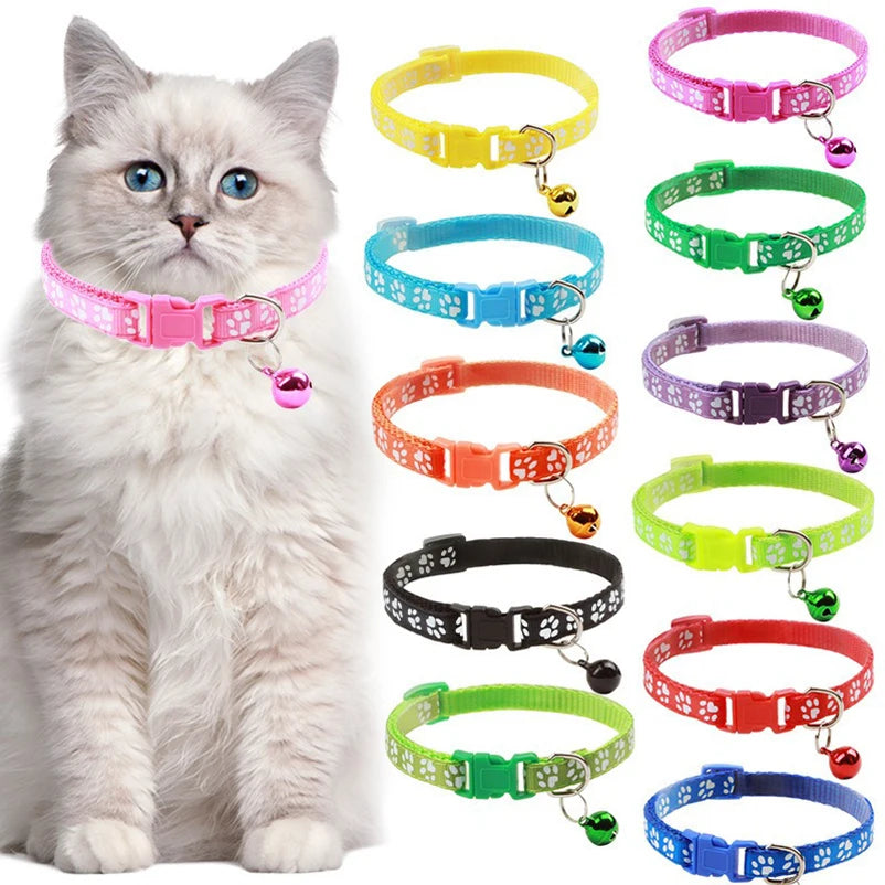 Patterned Cat Collar with Bell
