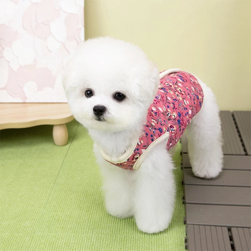Floral Padded Winter Vest