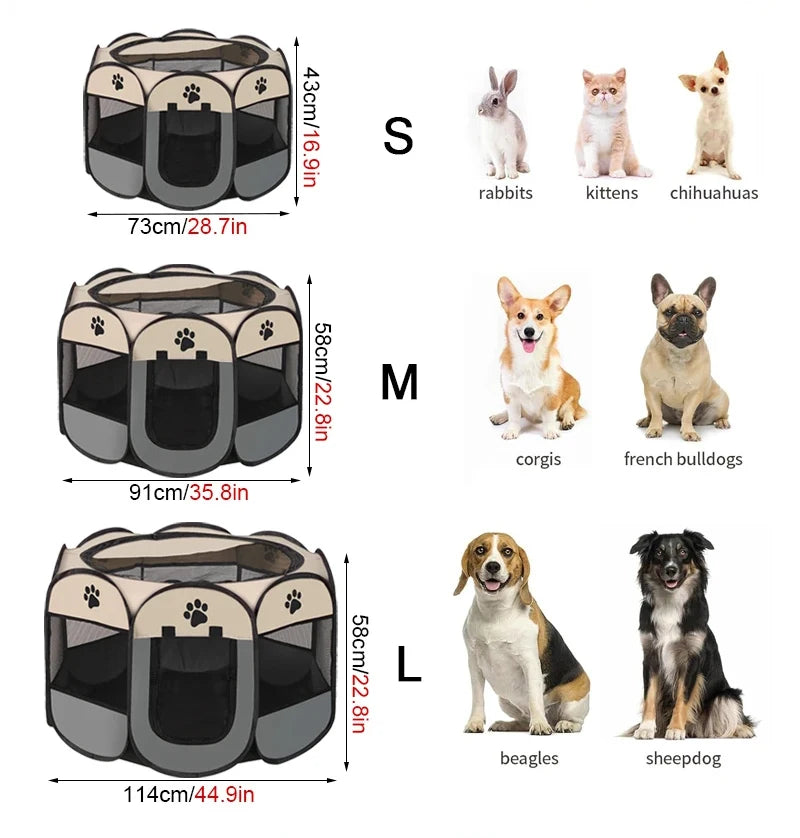 Octagonal Pop-Up Pet Tent